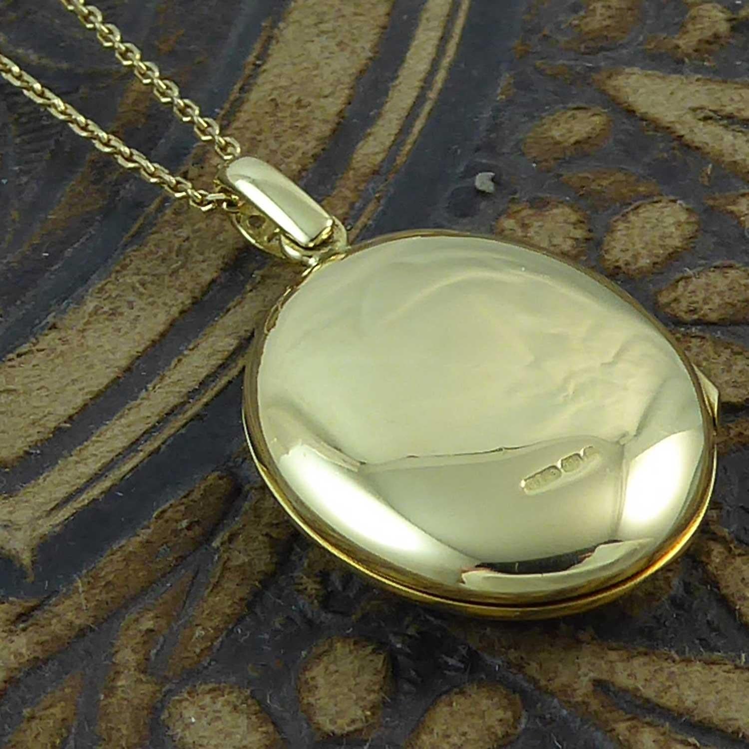 Contemporary Modern Pre-Owned Diamond Gold Locket, Charles Green