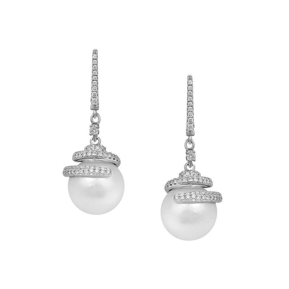 modern pearl drop earrings