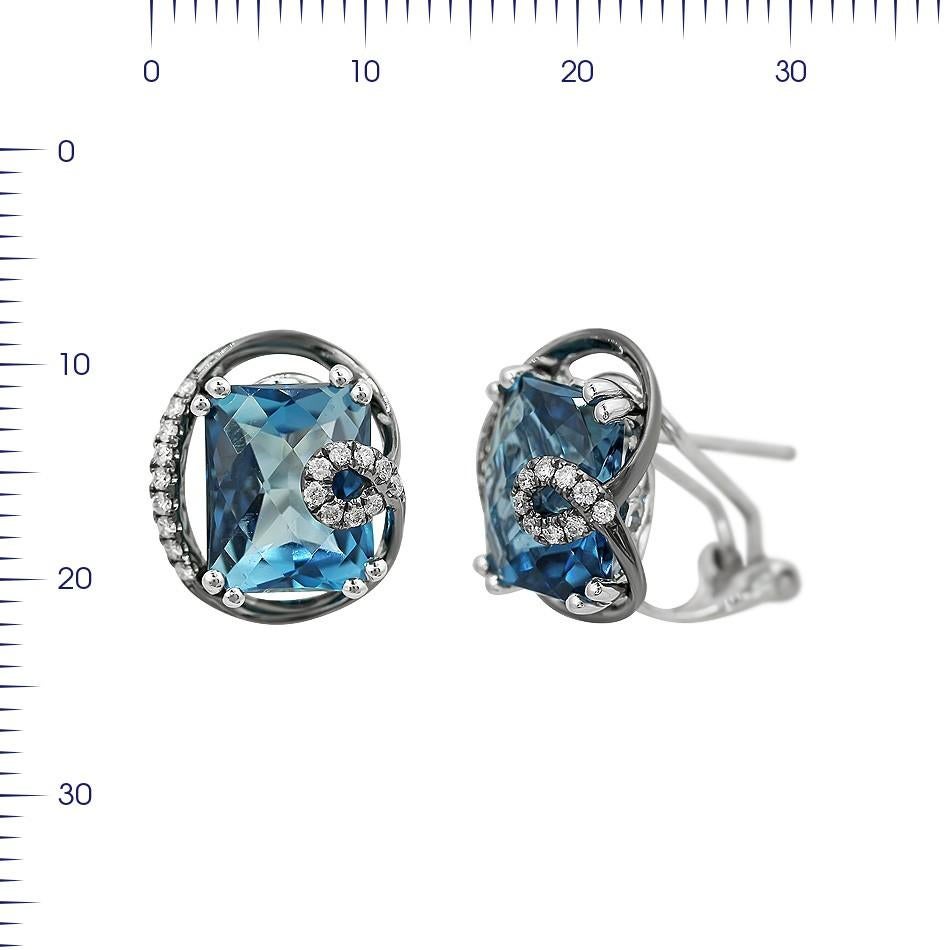 Women's Modern Precious Topaz Diamond Fabulous White Gold Ring For Sale