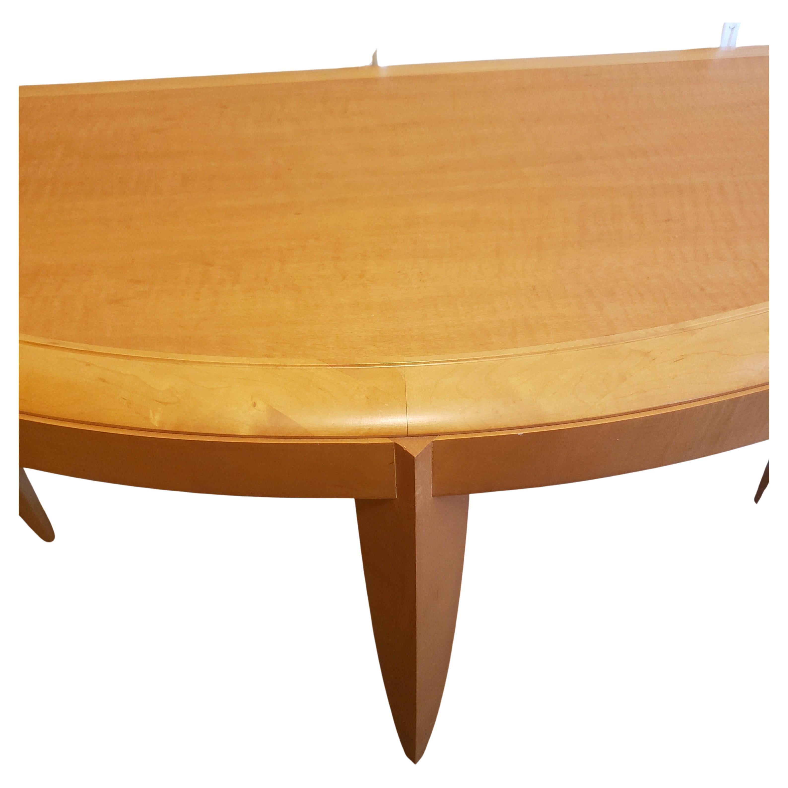 Woodwork Modern Primavera Mahogany Satinwood Demilune Console Table