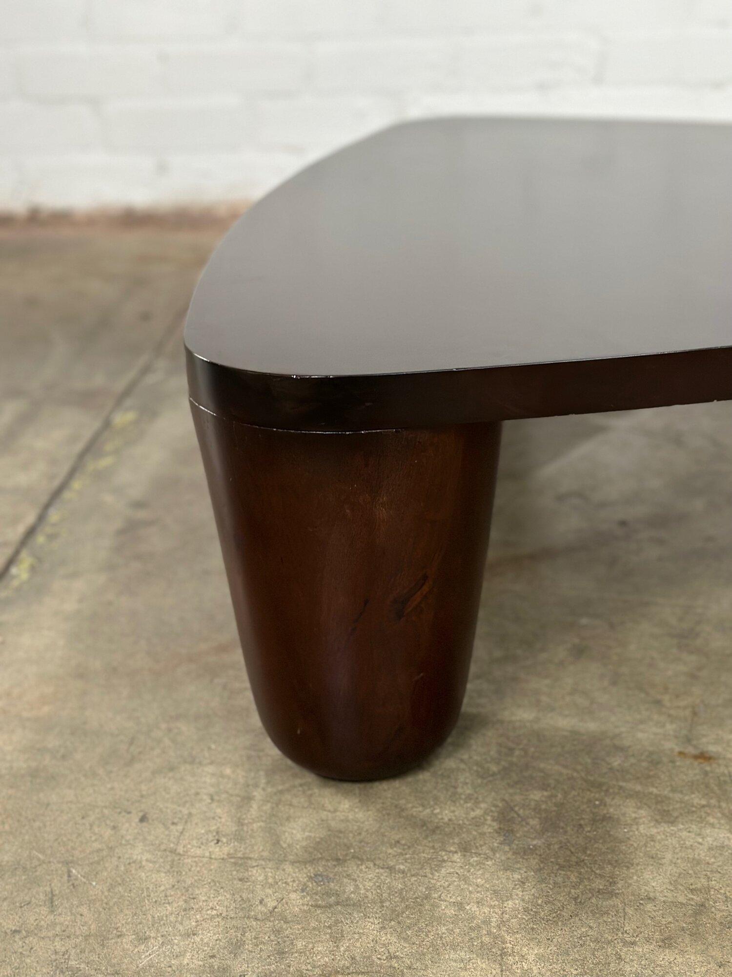 American Modern Primitive Style Triangular Coffee Table