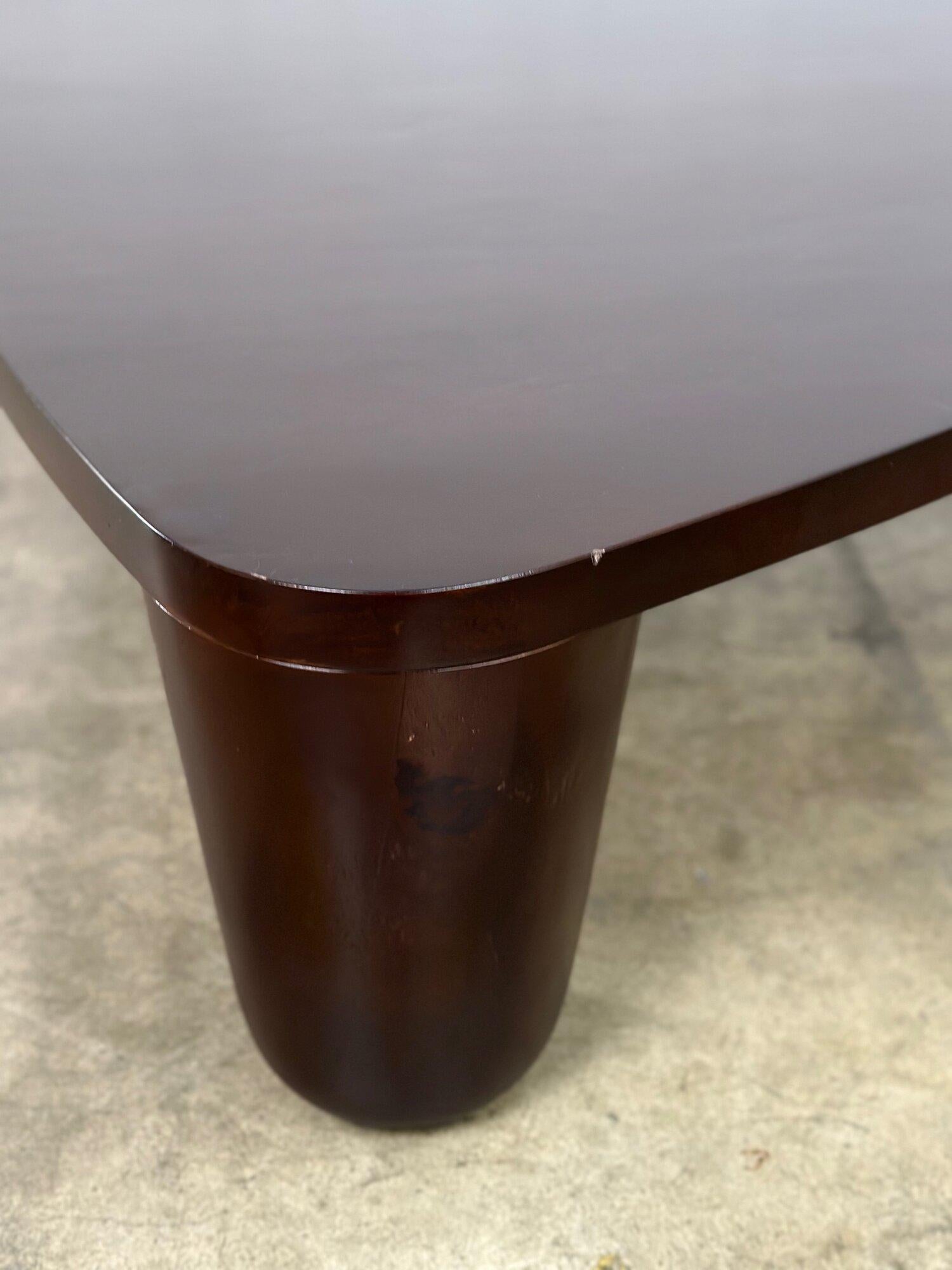 Modern Primitive Style Triangular Coffee Table In Good Condition For Sale In Los Angeles, CA