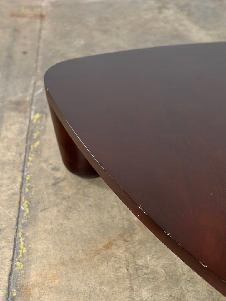 Modern Primitive Style Triangular Coffee Table For Sale at 1stDibs
