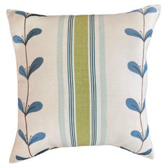 Modern Print Floral with Velvet Acid Green Velvet