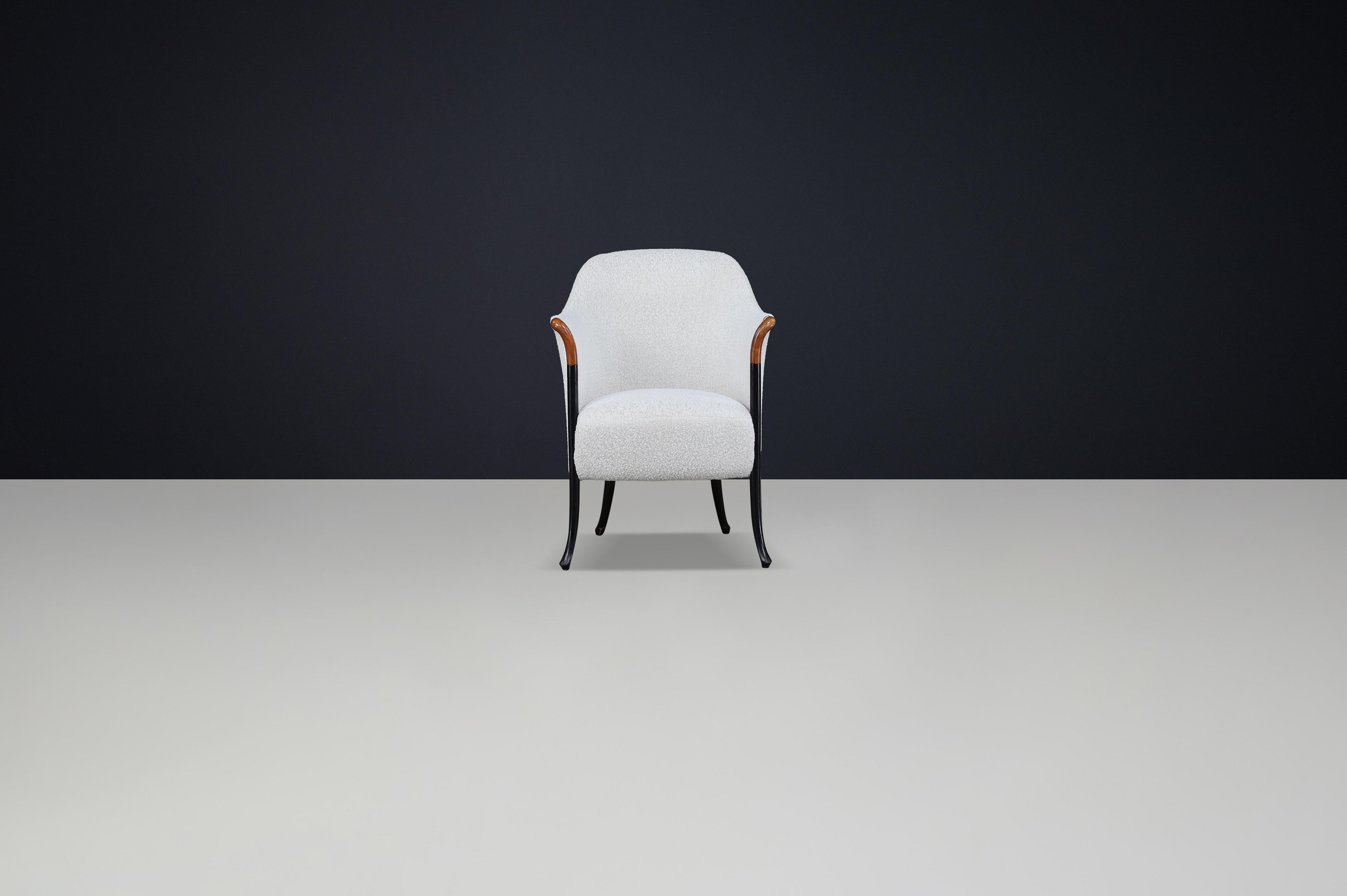 Moderner Progetti Sessel von Umberto Asnago für Giorgetti, Italien, 1980er Jahre - Bouclé (Postmoderne) im Angebot
