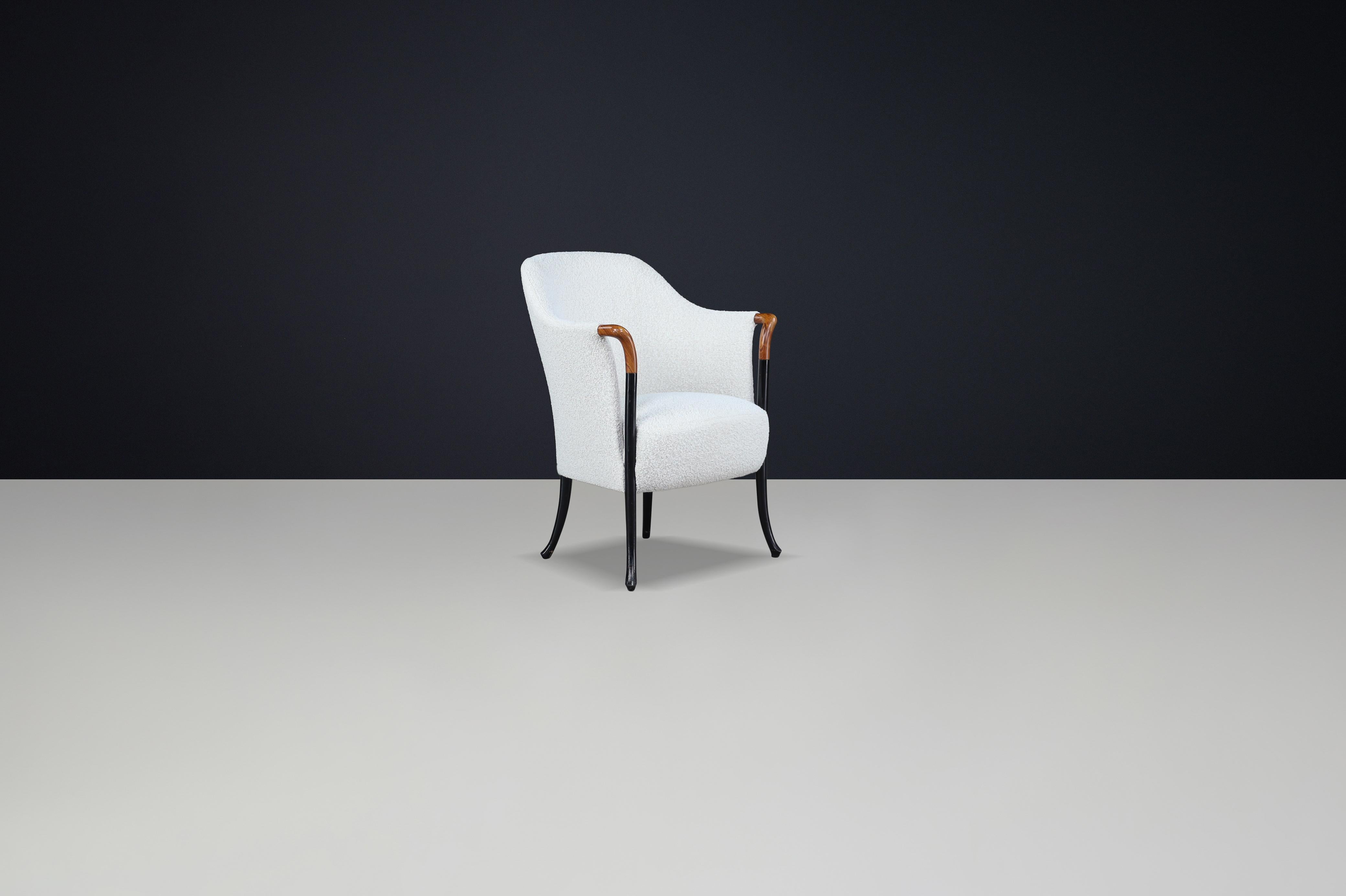 Moderner Progetti Sessel von Umberto Asnago für Giorgetti, Italien, 1980er Jahre - Bouclé (Italienisch) im Angebot