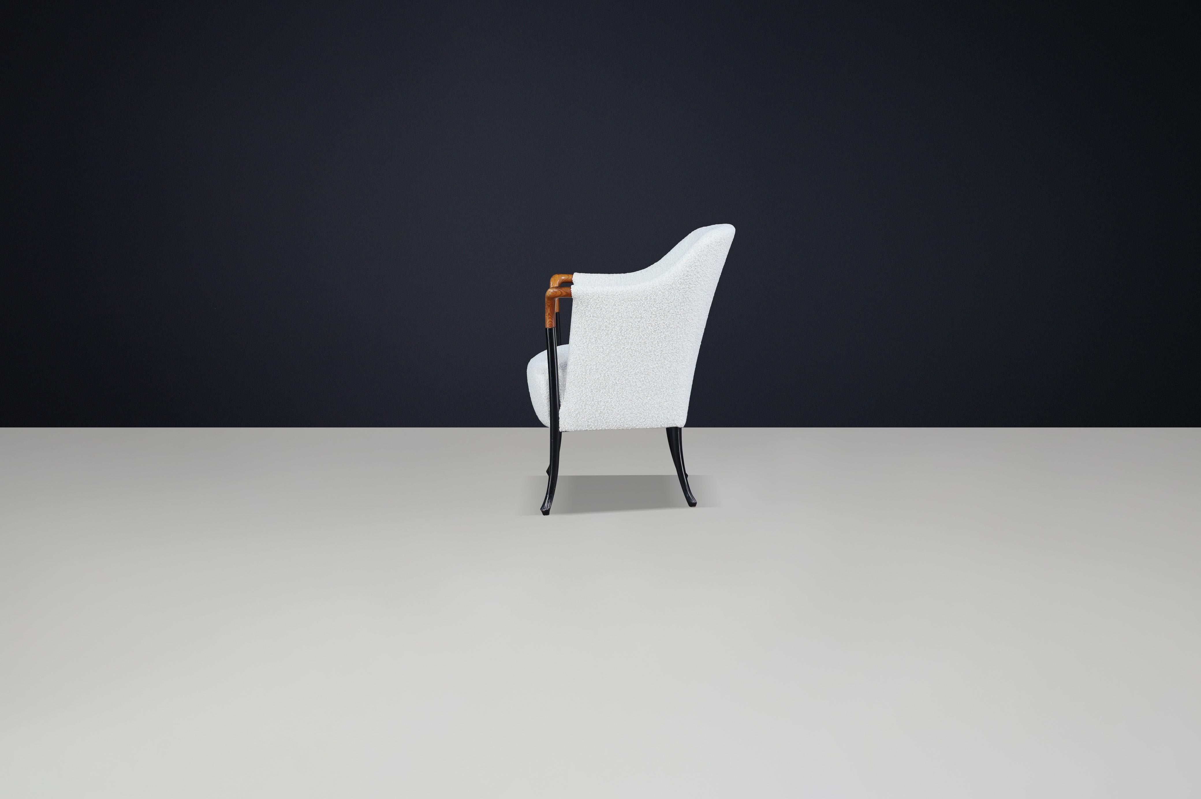Moderner Progetti Sessel von Umberto Asnago für Giorgetti, Italien, 1980er Jahre - Bouclé (20. Jahrhundert) im Angebot