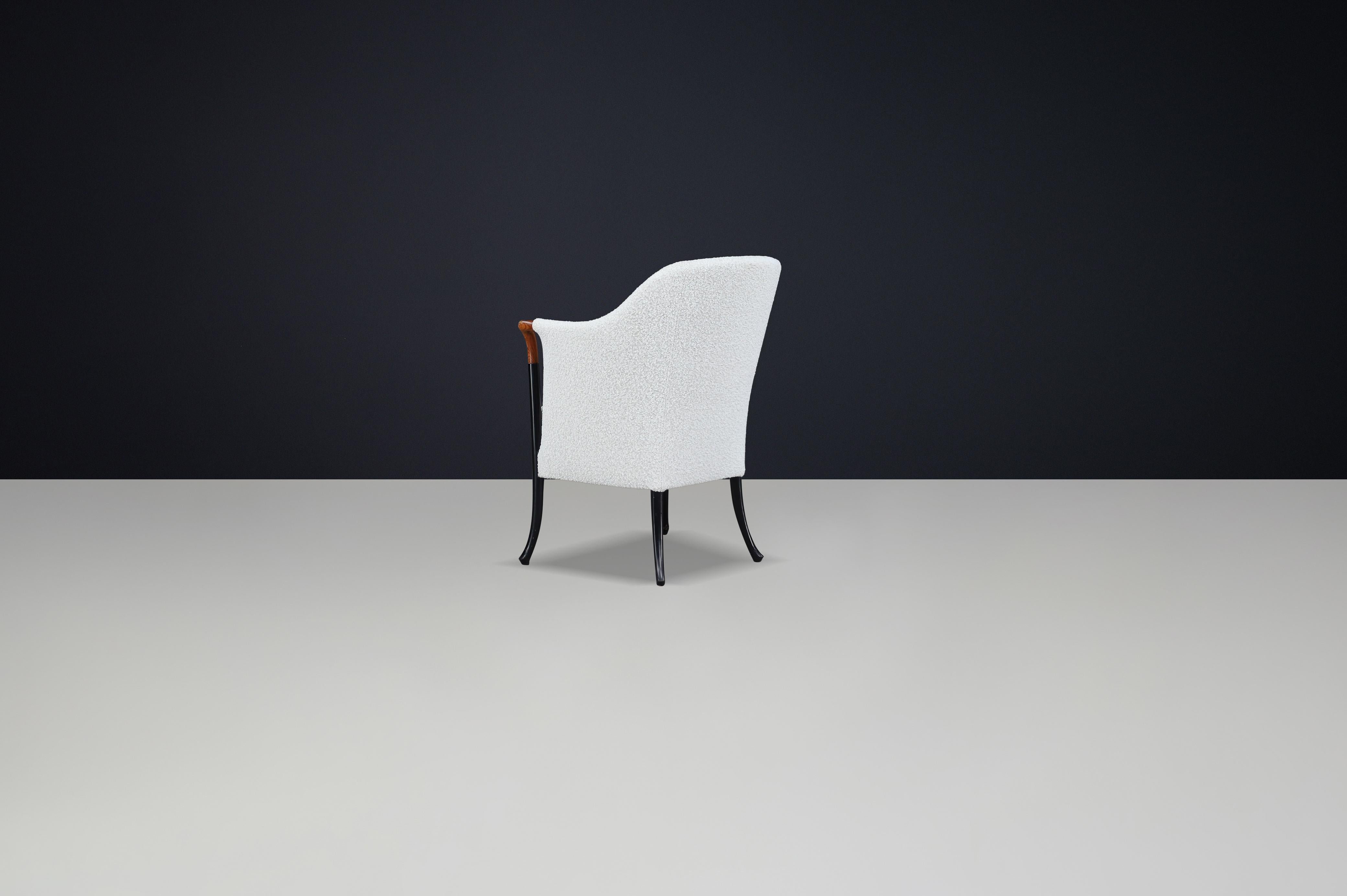 Moderner Progetti Sessel von Umberto Asnago für Giorgetti, Italien, 1980er Jahre - Bouclé im Angebot 2