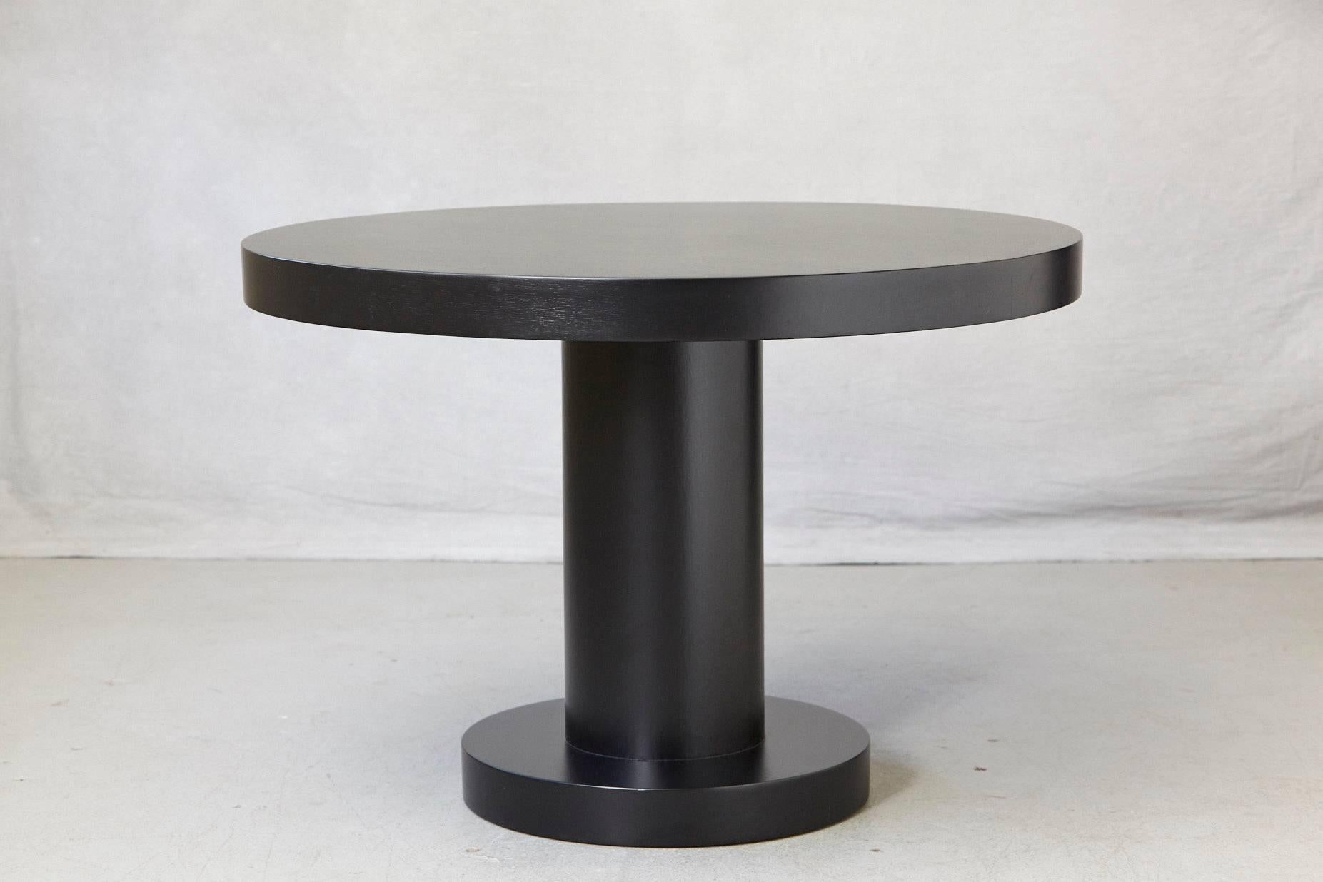 Mid-Century Modern Modern Puristic Oak Center Table in New Black Finish, 1960s