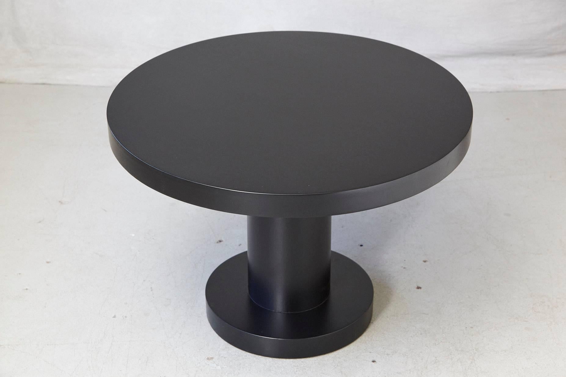 American Modern Puristic Oak Center Table in New Black Finish, 1960s