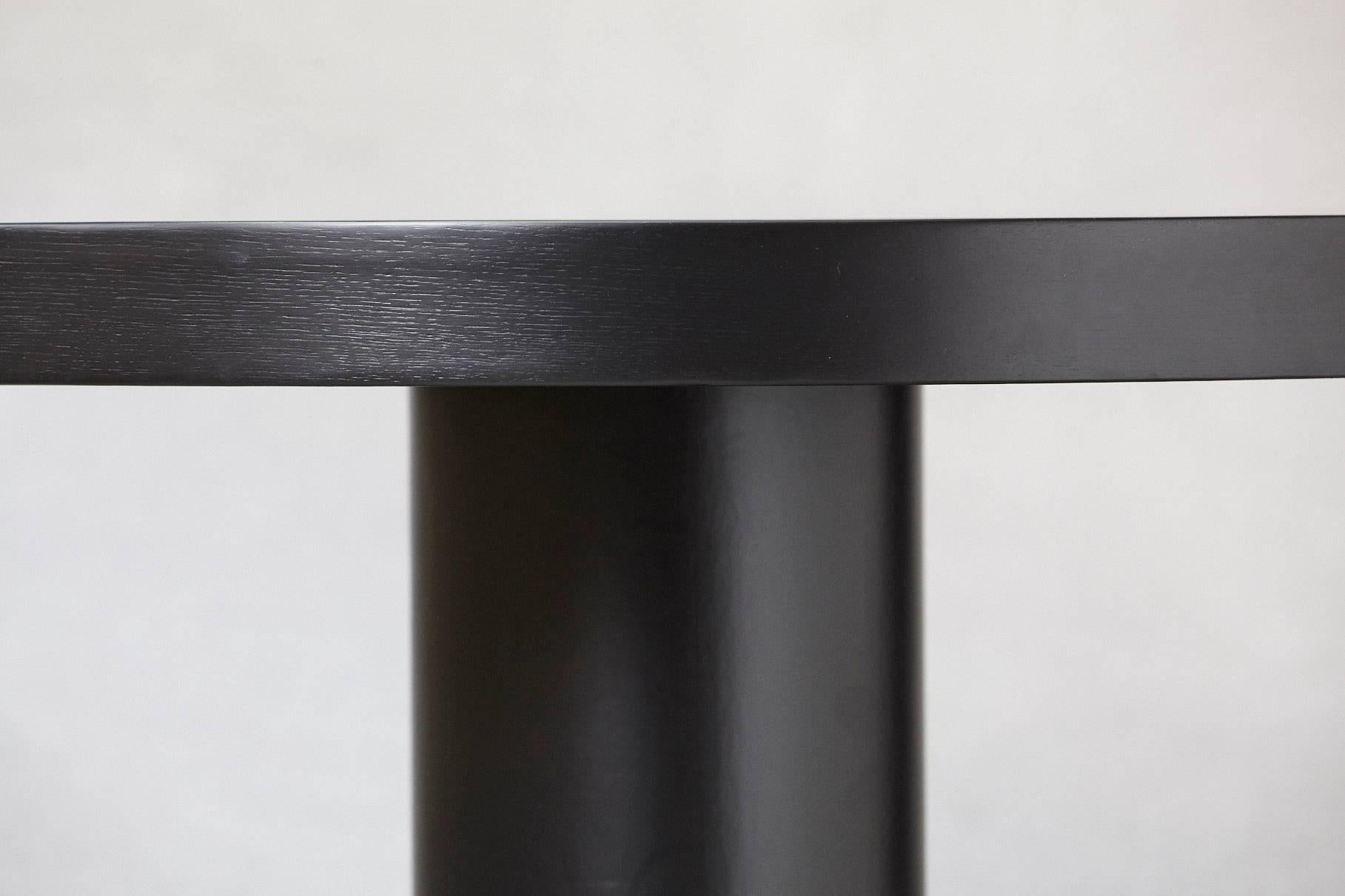 Mid-20th Century Modern Puristic Oak Center Table in New Black Finish, 1960s
