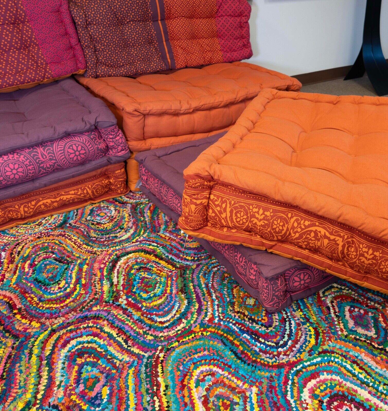 Canapé modulaire moderne violet et orange de style Roche Bobois Mah Jong 7