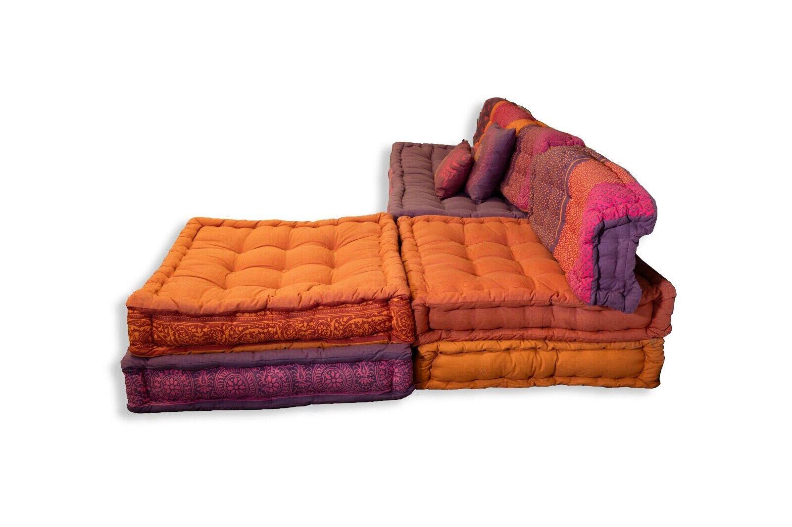 20th Century Modern Purple & Orange Sofa Sectional Roche Bobois Style Mah Jong Modular