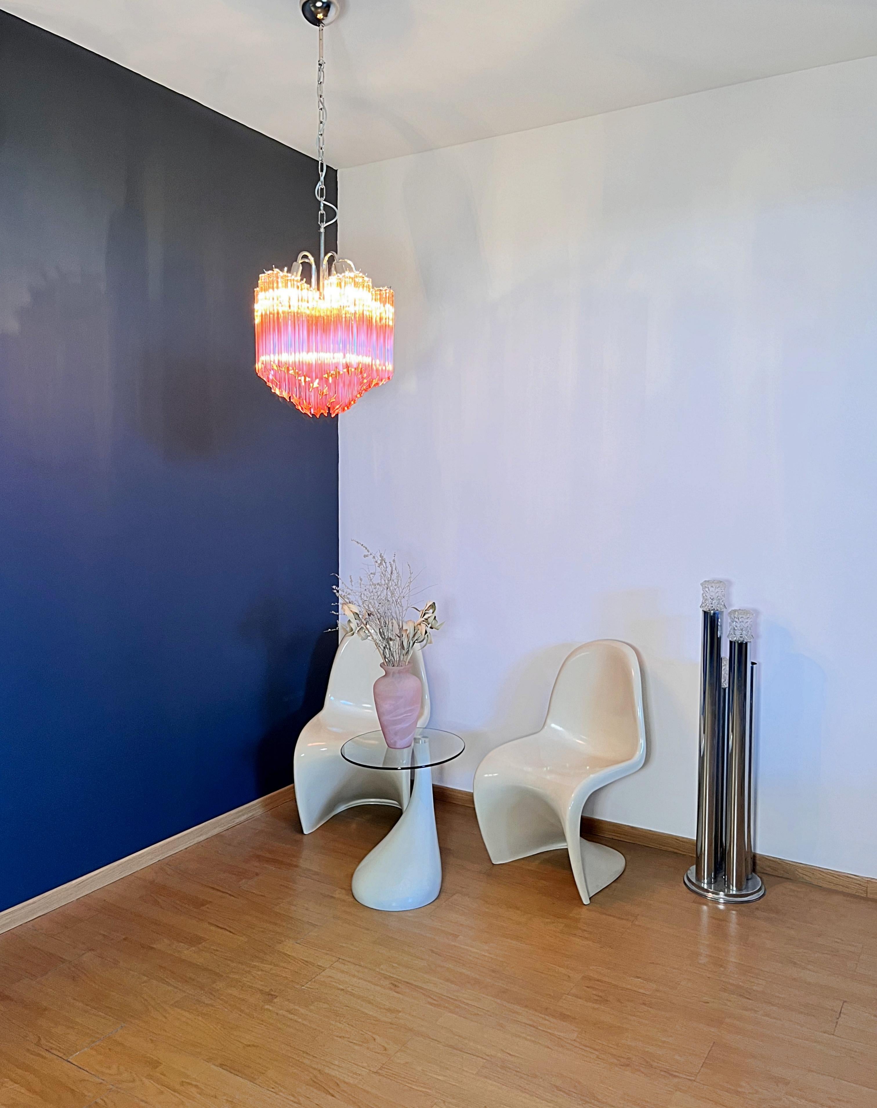 Lámpara moderna de cristal Quadriedri - 60 prismas rosa quadriedri en venta 3