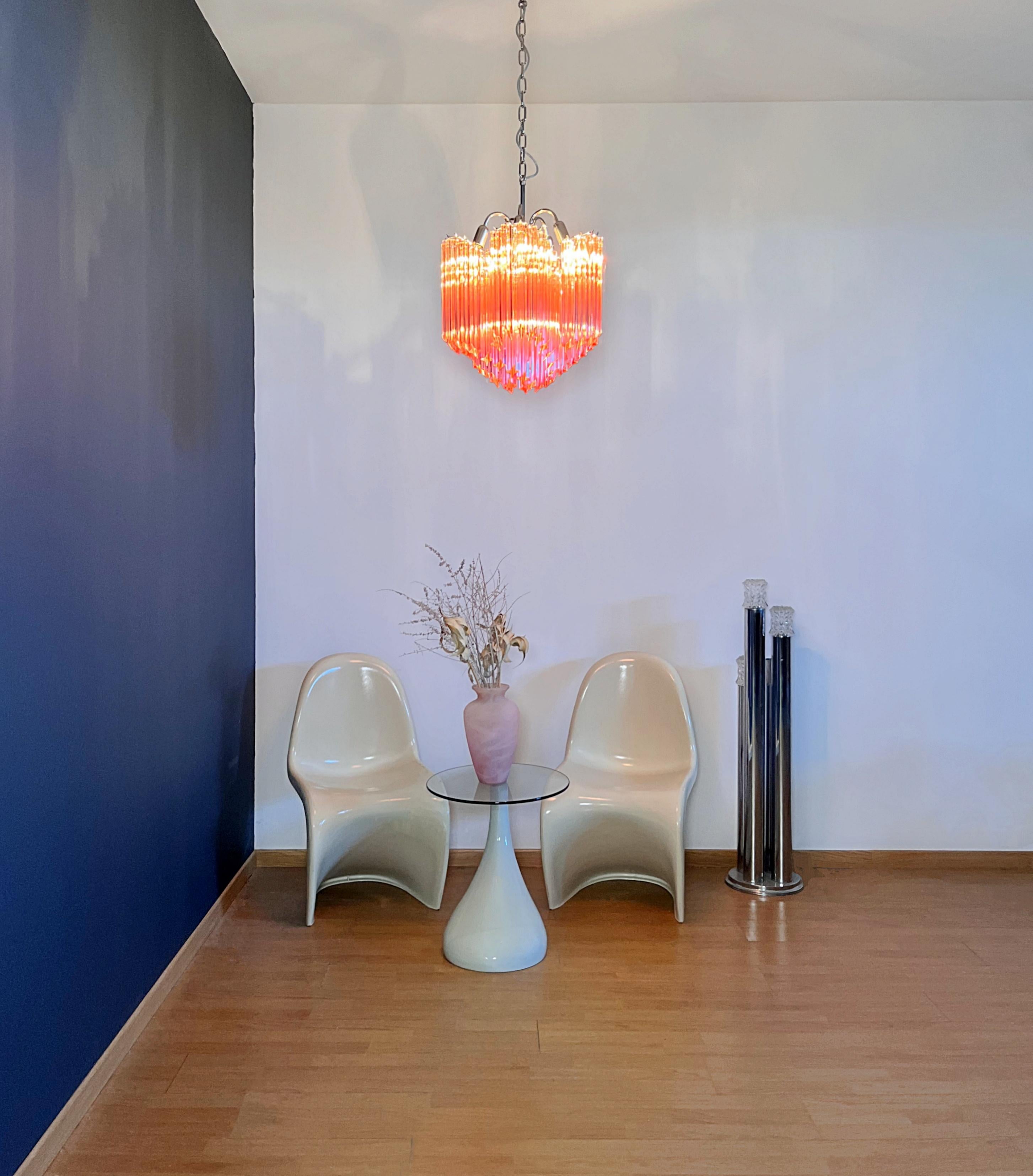 Lámpara moderna de cristal Quadriedri - 60 prismas rosa quadriedri en venta 4