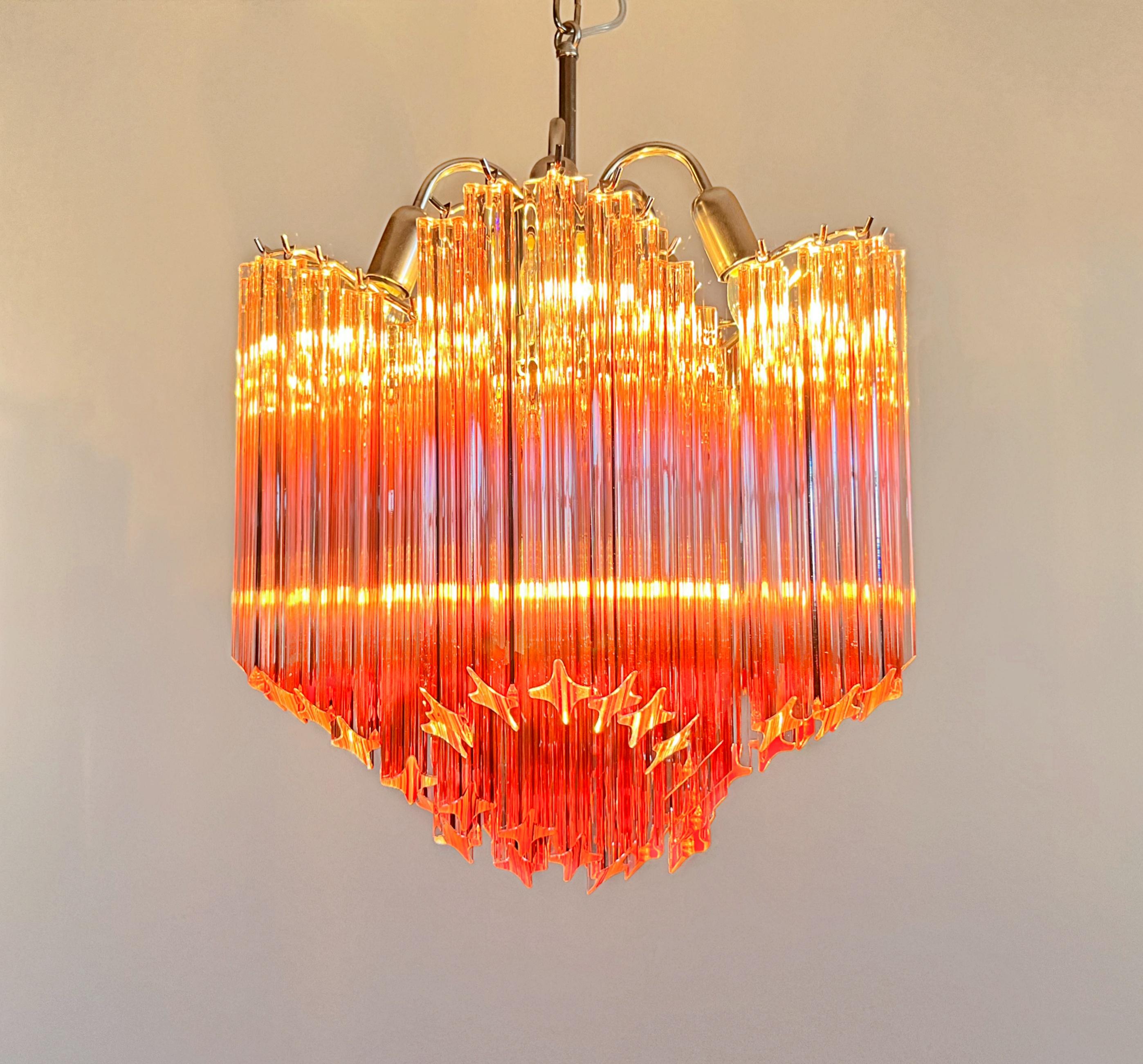 Lámpara moderna de cristal Quadriedri - 60 prismas rosa quadriedri en venta 6