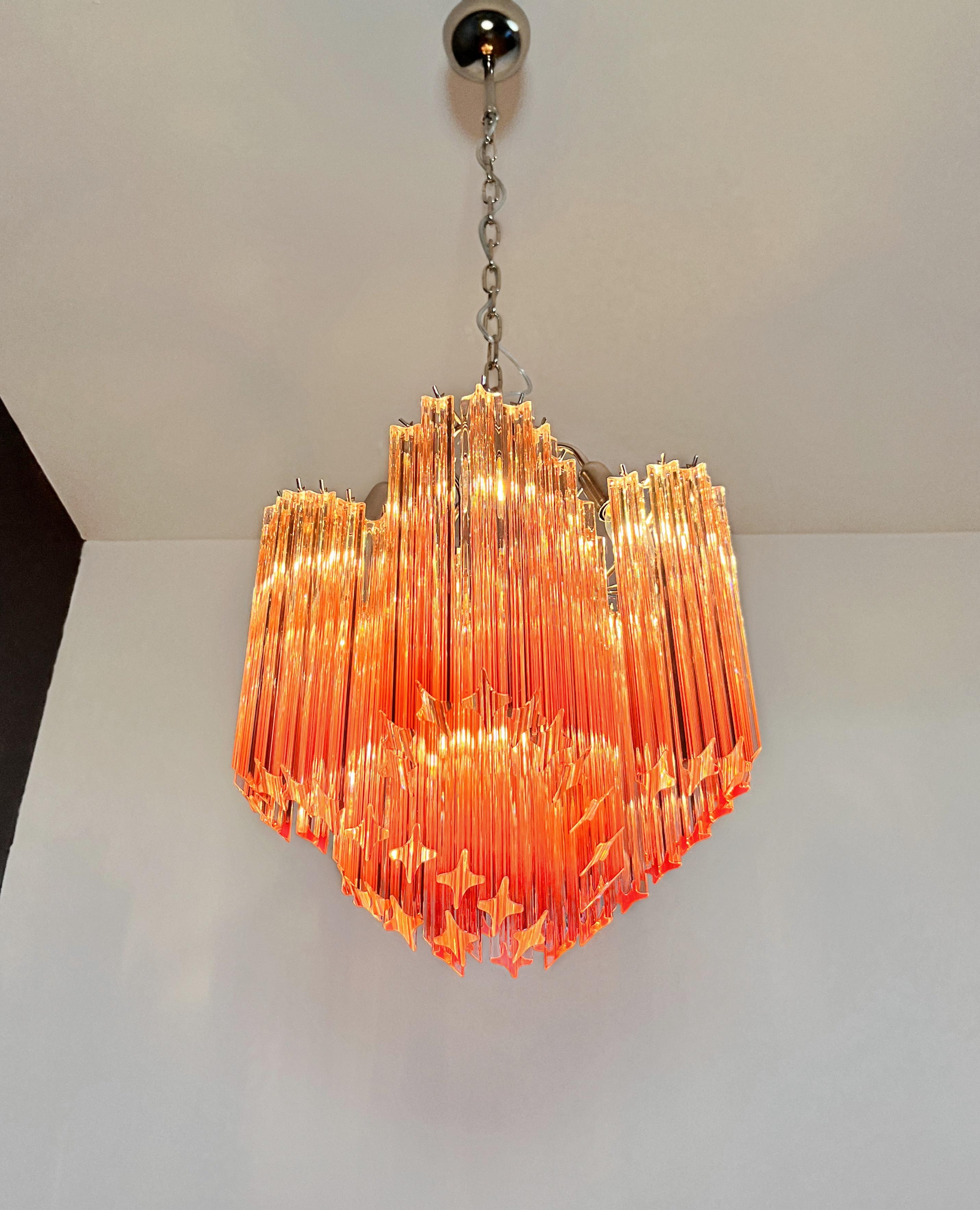 Lámpara moderna de cristal Quadriedri - 60 prismas rosa quadriedri en venta 7