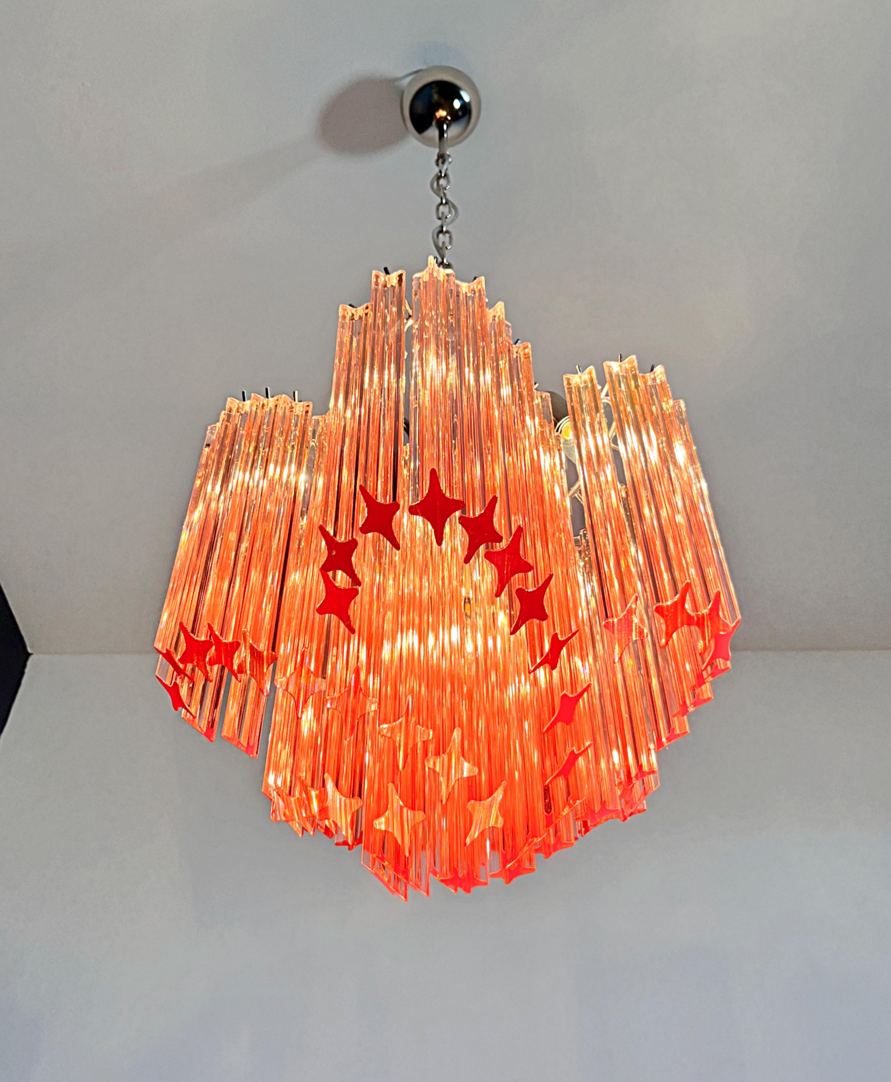 Lámpara moderna de cristal Quadriedri - 60 prismas rosa quadriedri en venta 8