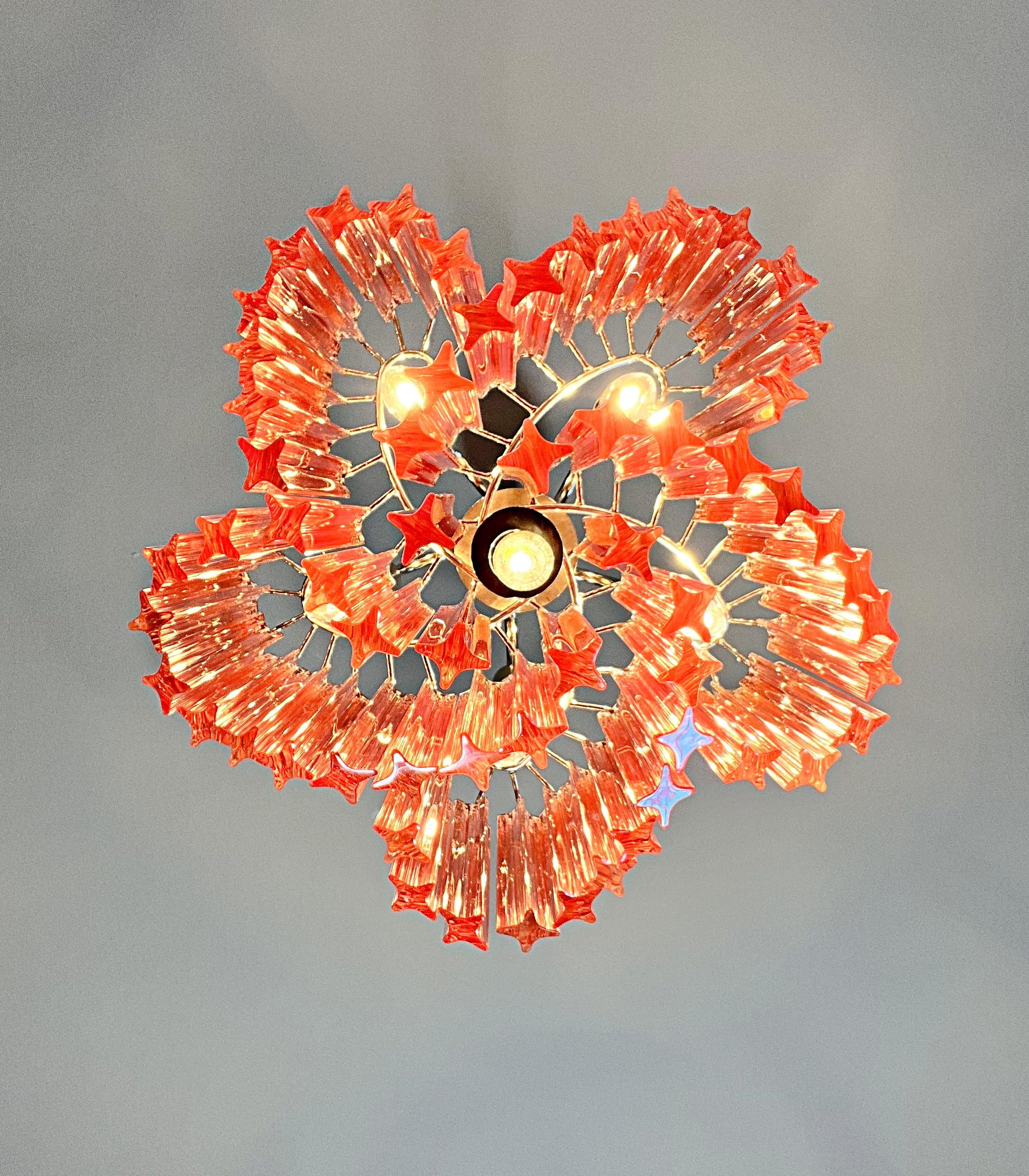 Lámpara moderna de cristal Quadriedri - 60 prismas rosa quadriedri en venta 9