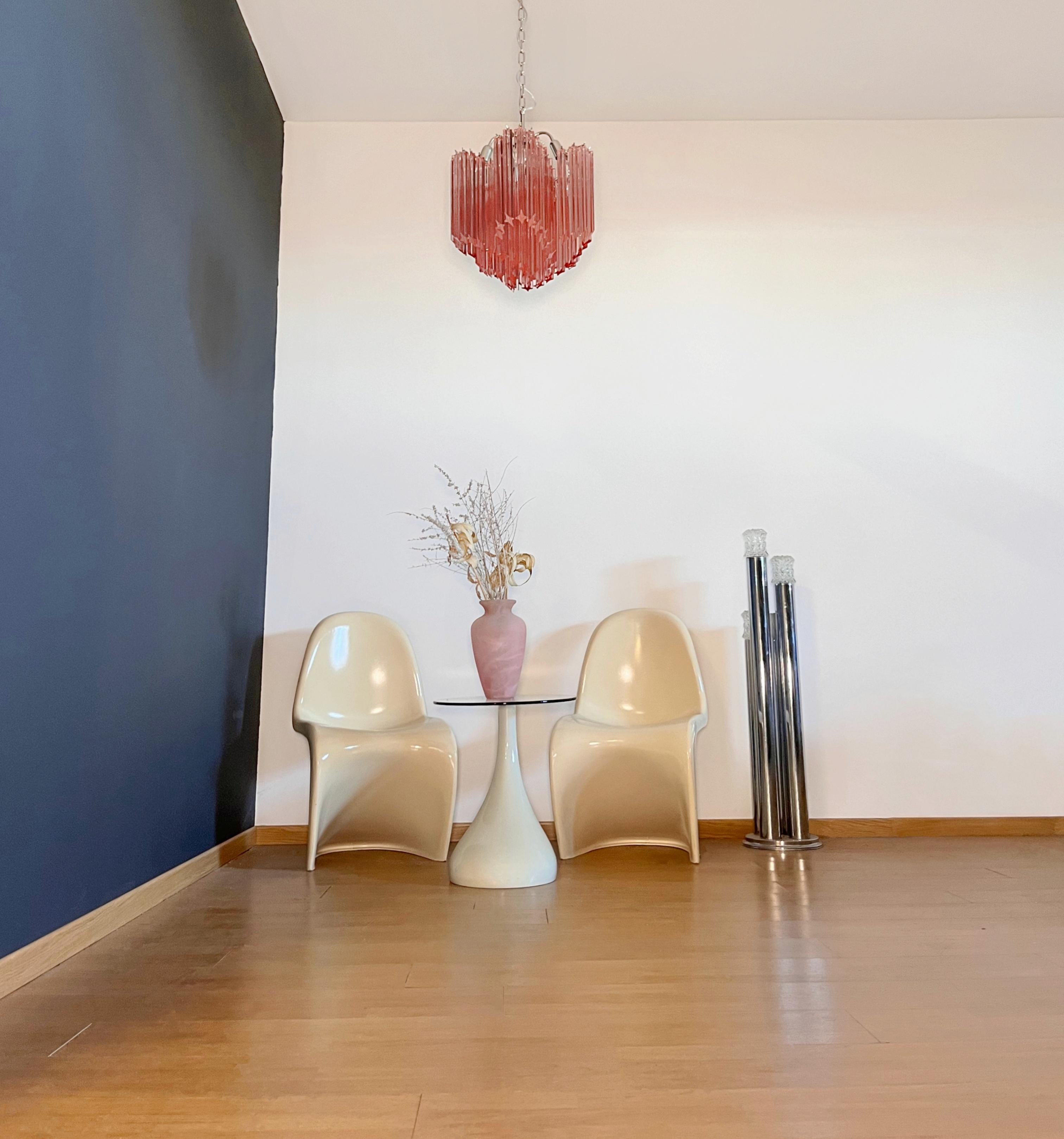 Lámpara moderna de cristal Quadriedri - 60 prismas rosa quadriedri Italiano en venta