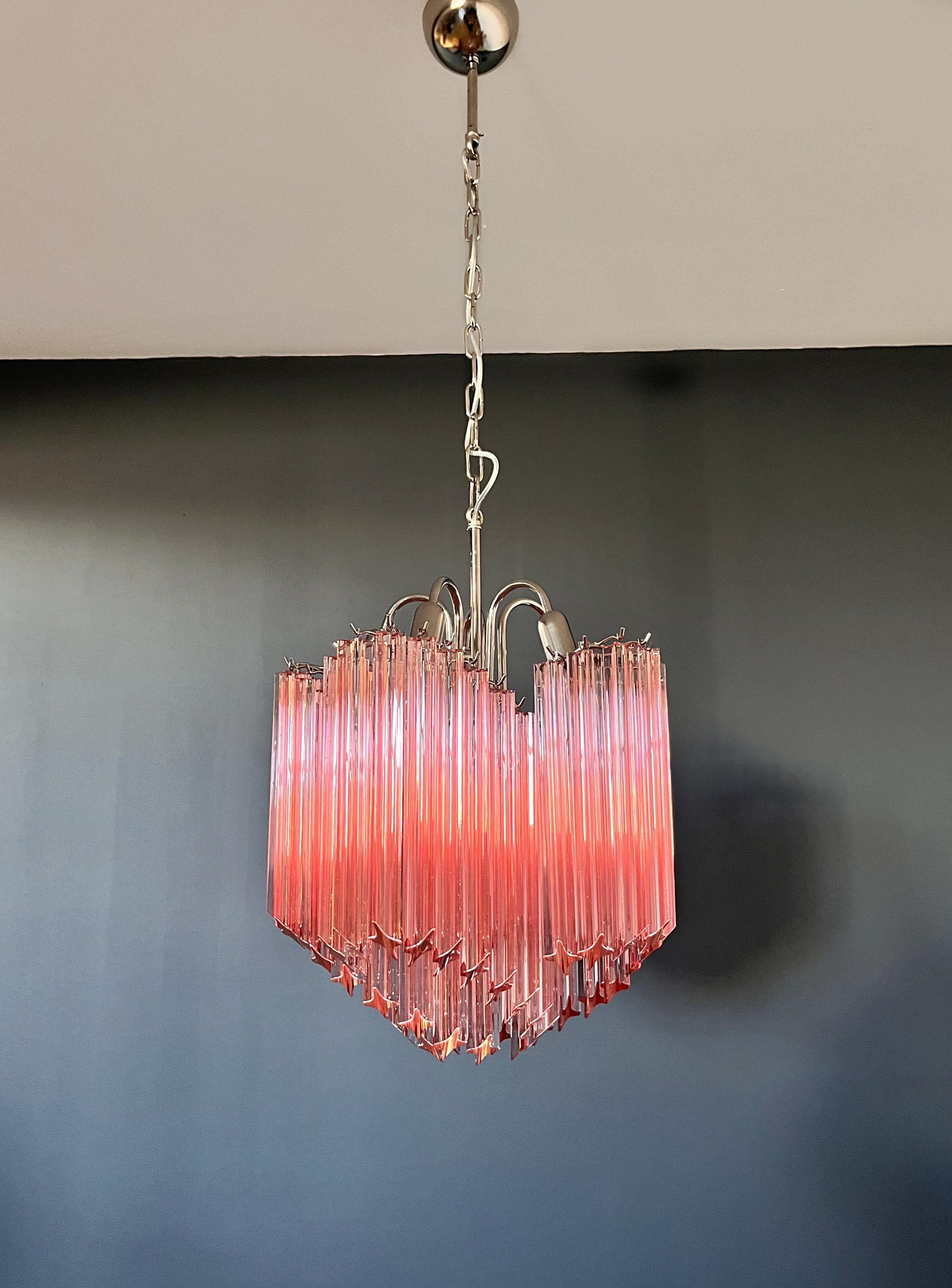 Lámpara moderna de cristal Quadriedri - 60 prismas rosa quadriedri Galvanizado en venta
