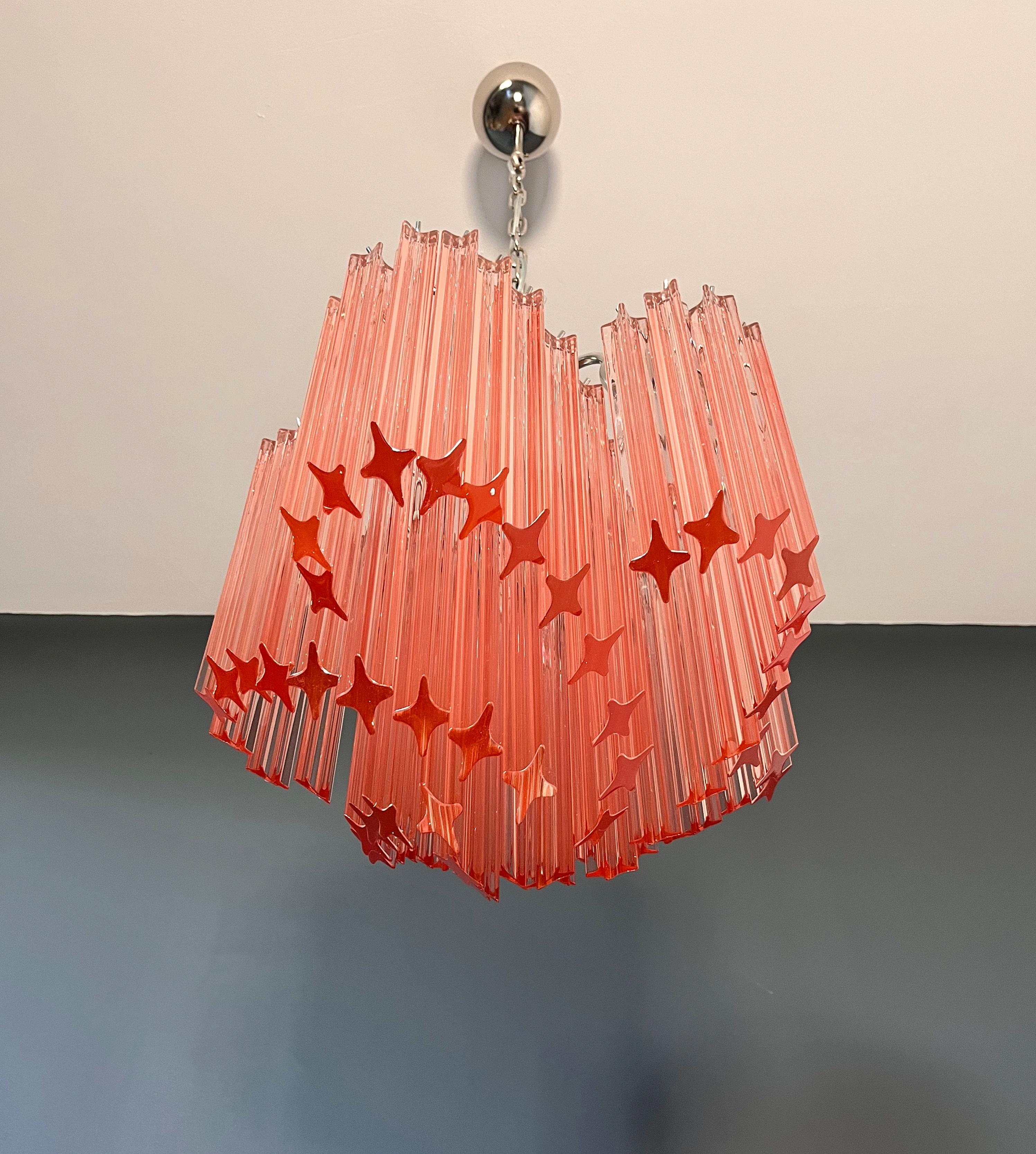 Lámpara moderna de cristal Quadriedri - 60 prismas rosa quadriedri Vidrio artístico en venta