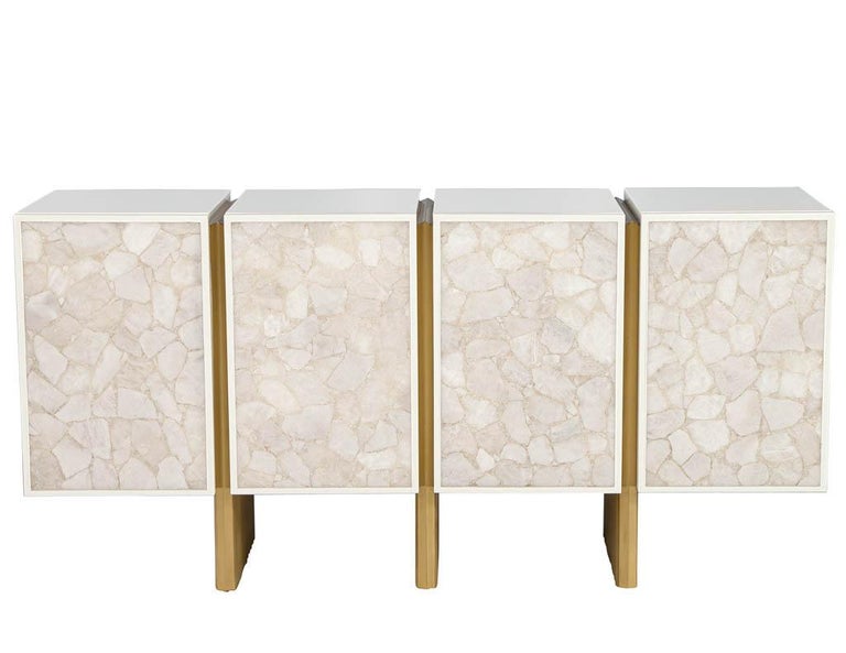 Modern Quartz Front Sideboard Baker Kira Credenza For Sale at 1stDibs