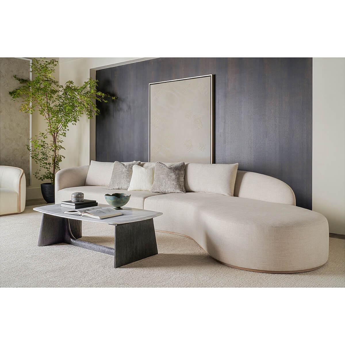 XXIe siècle et contemporain Table basse moderne à plateau en quartz anthracite en vente