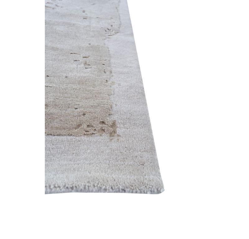Alfombra anudada a mano Modern Quietude Medium Tan & Antique White 300x420 cm Moderno en venta