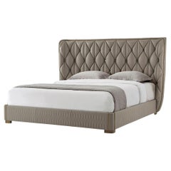 Modern Quilted Leather King Bed