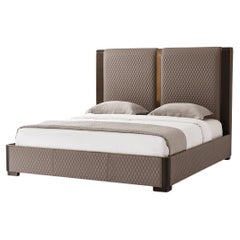 Modern Quilted Leather King Bed