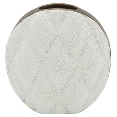 Modern Quilted Shagreen Vase by KIFU Paris