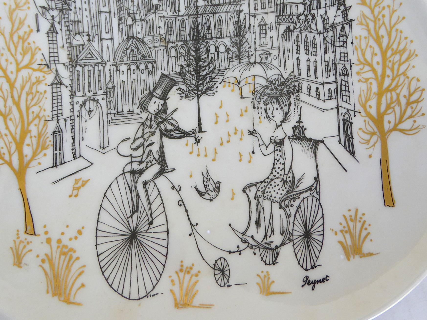 Ceramica Studio moderno R Peynet A Linie Romeo & Giulietta patt. 4 pezzi. Porcellana Rosenthal anni '50 in vendita