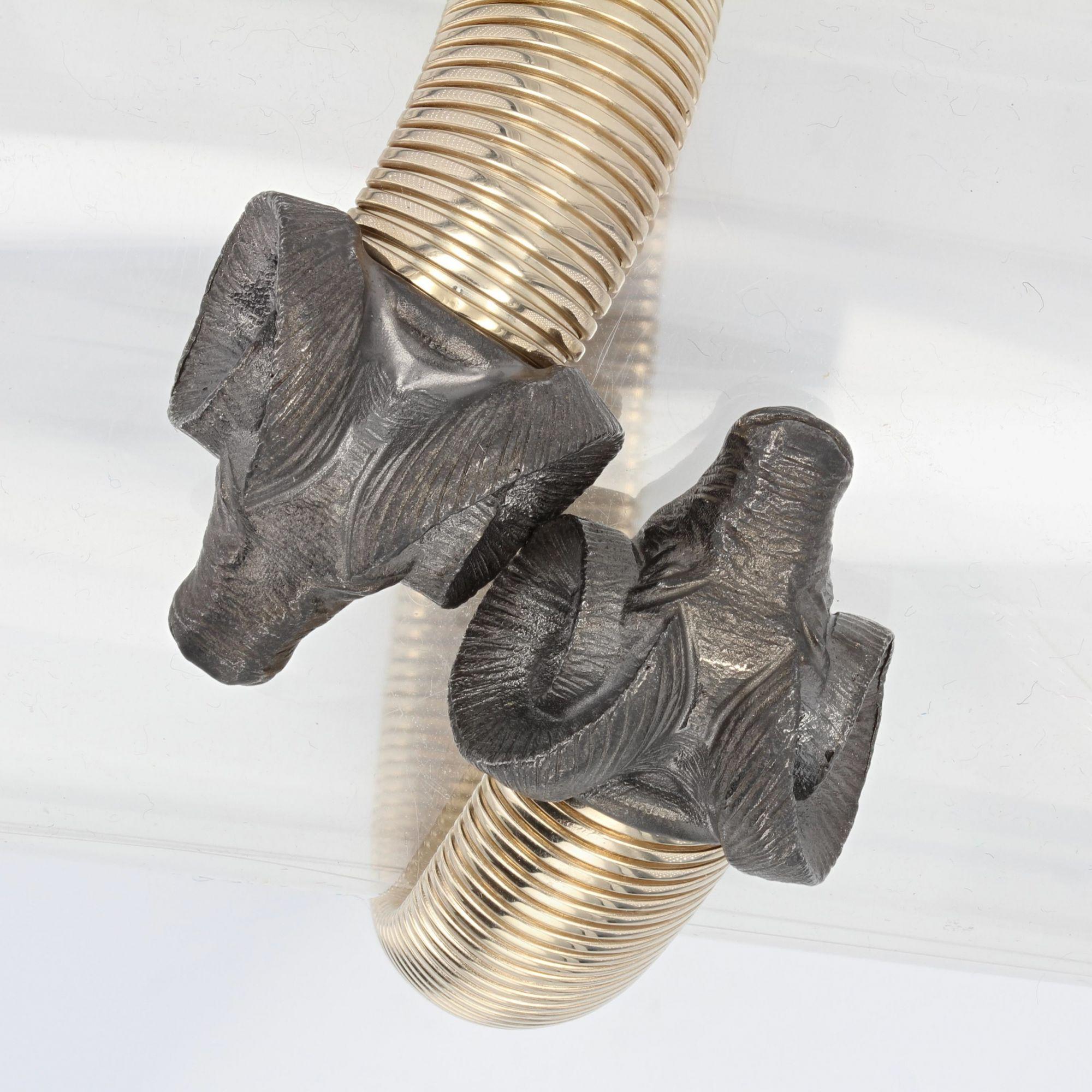 Modern Ram Tubogas Vermeil Bracelet 1