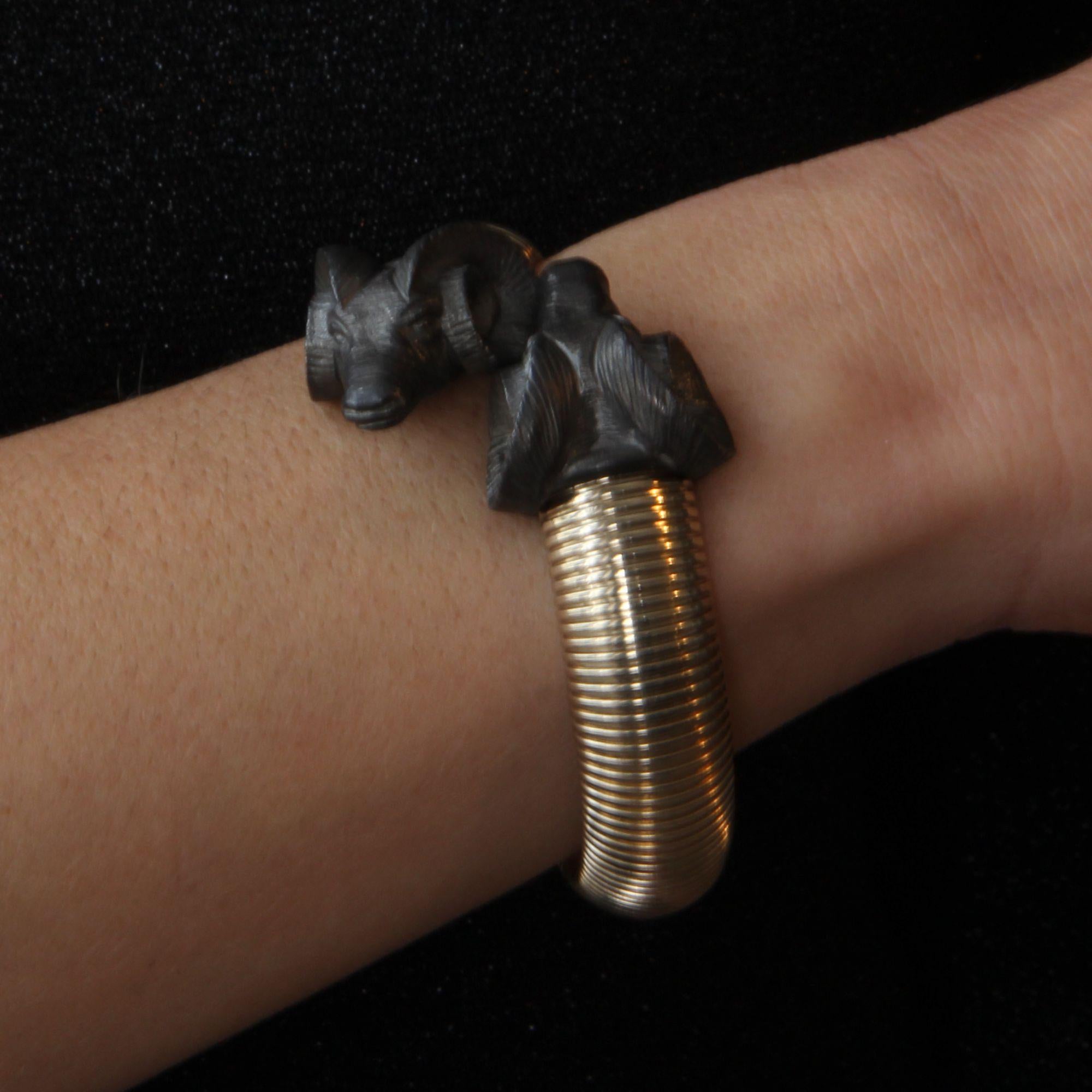 Modern Ram Tubogas Vermeil Bracelet 2