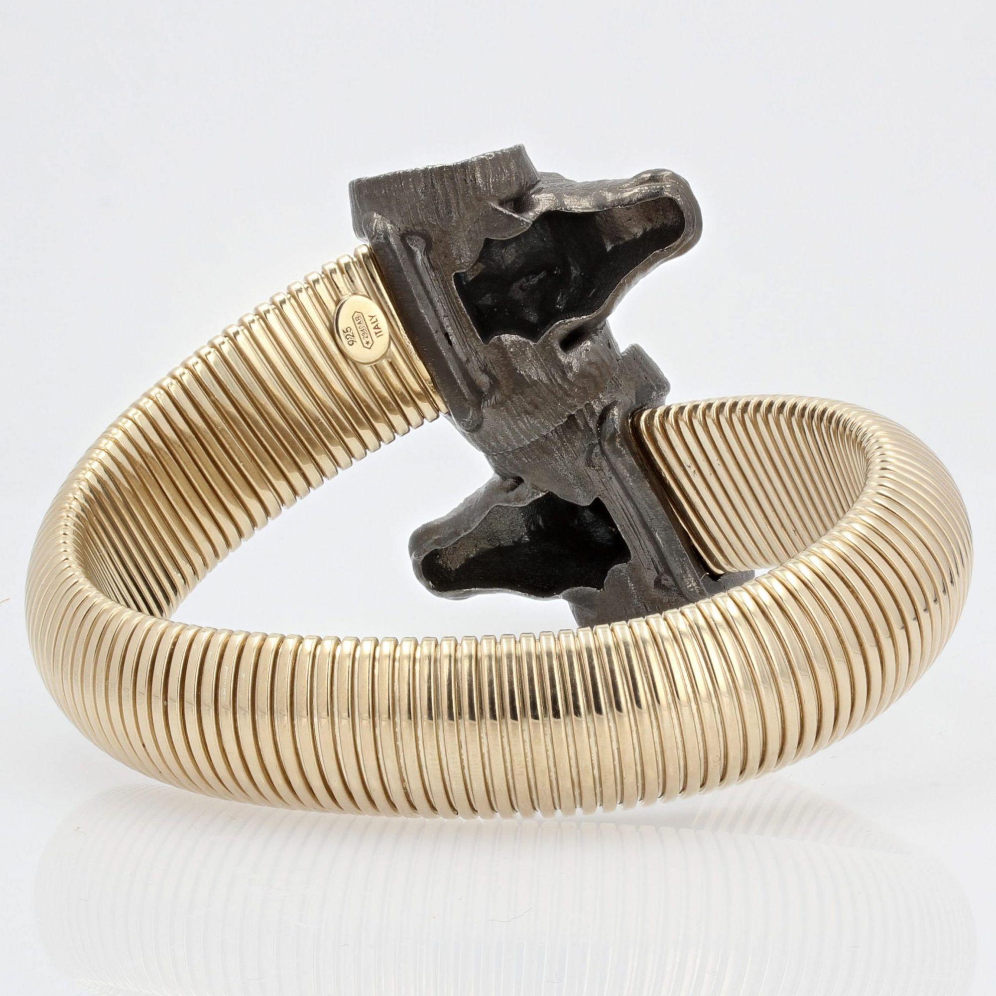 Modern Ram Tubogas Vermeil Bracelet 4