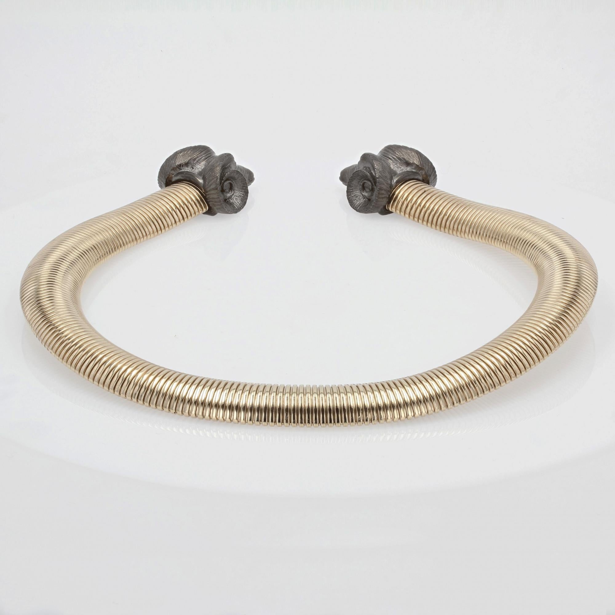 Collana moderna Ram Tubogas in vermeil in vendita 7