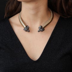 Modern Ram Tubogas Vermeil Necklace