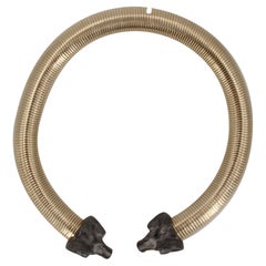 Moderne Ram Tubogas Vermeil-Halskette