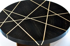 Modern Ray Cocktail Table in Gabon Ebony By Newell Design Studio