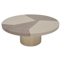 Modern Ray Round Center Table with Geometric Design