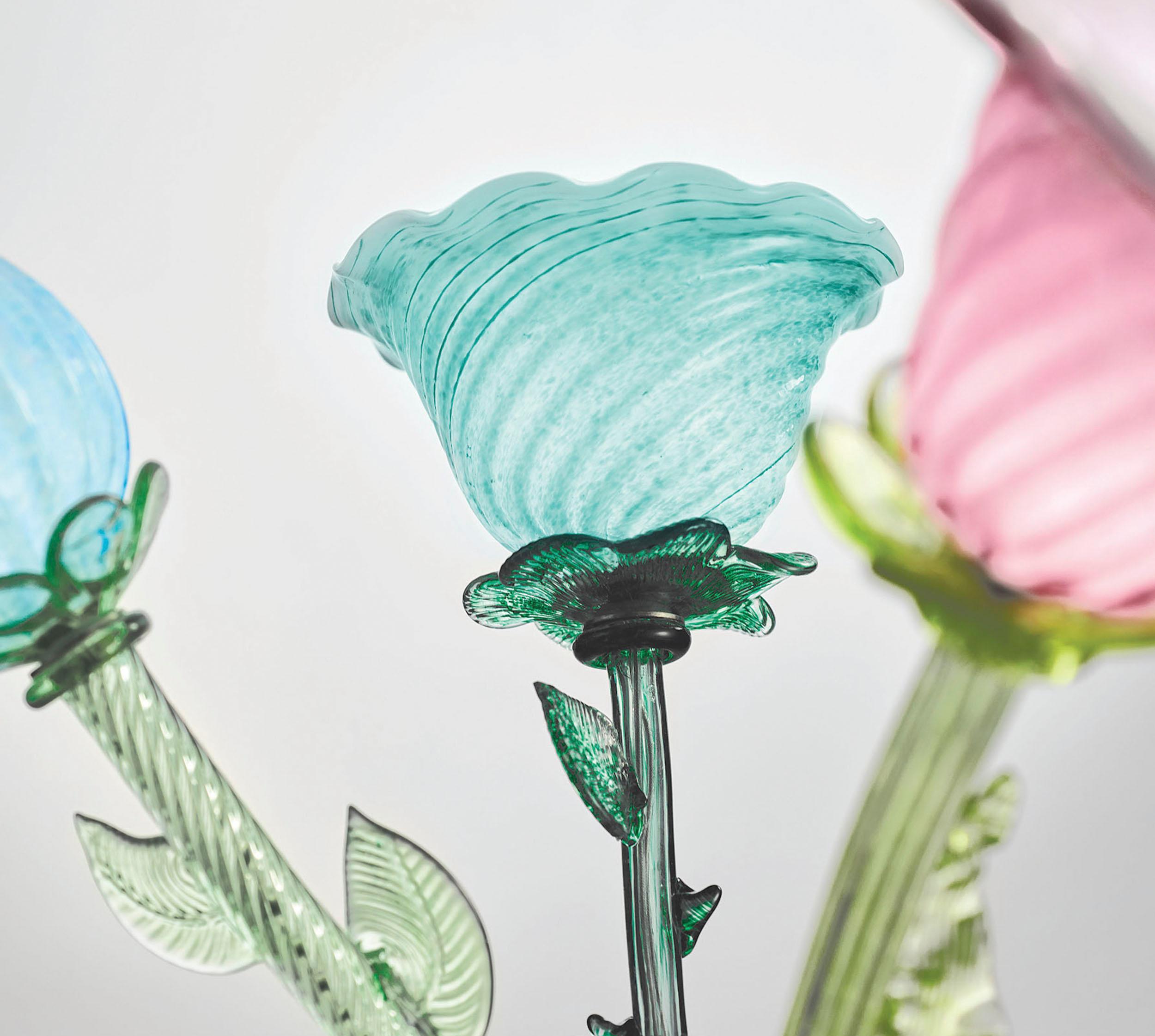 Moderno Lampada da tavolo moderna ricaricabile in vetro di Murano Alessandra Baldereschi fatta a mano in vendita