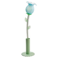 Lampe à poser rechargeable moderne Fleur en verre de Murano Alessandra Baldereschi