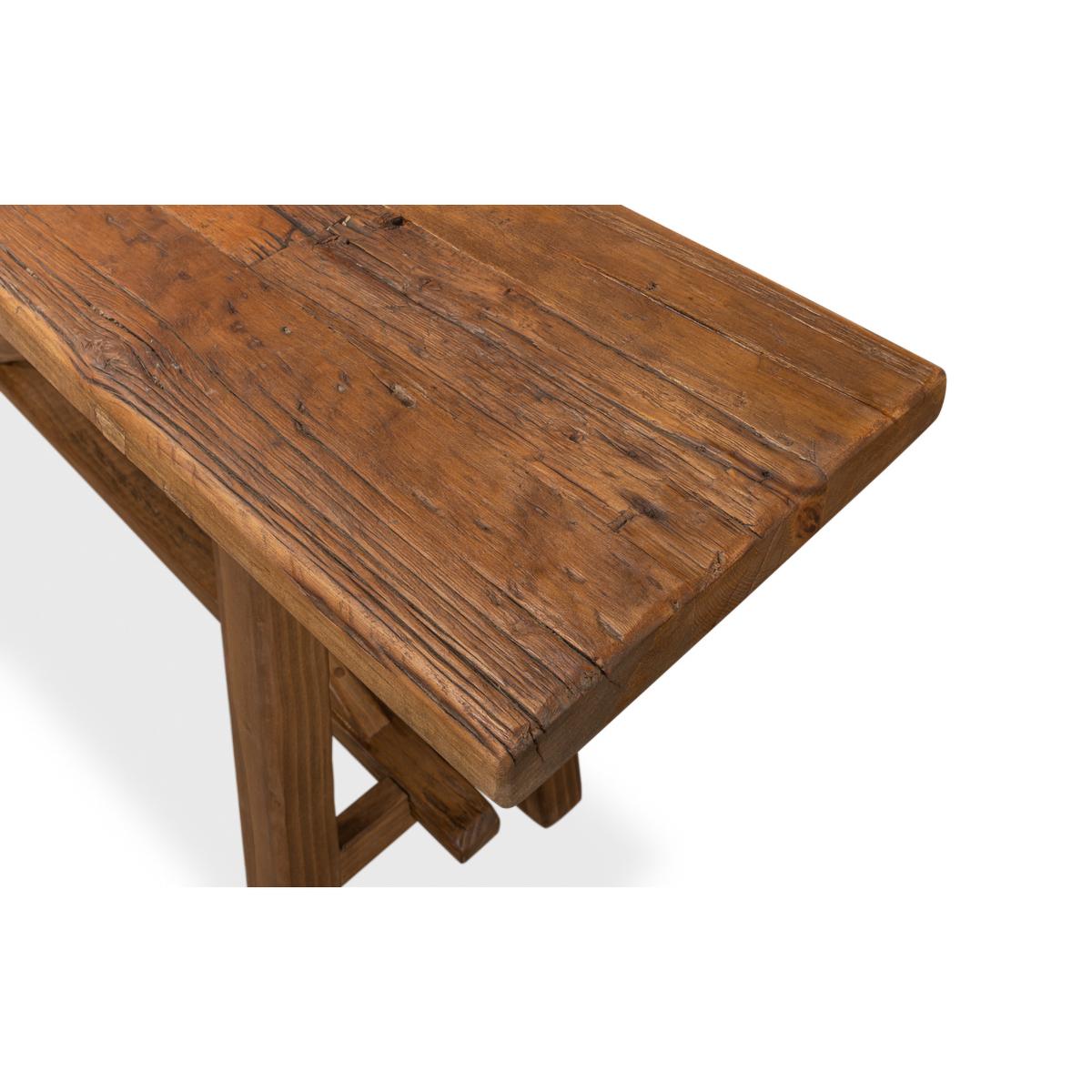 Asiatique Table console moderne en bois de récupération en vente