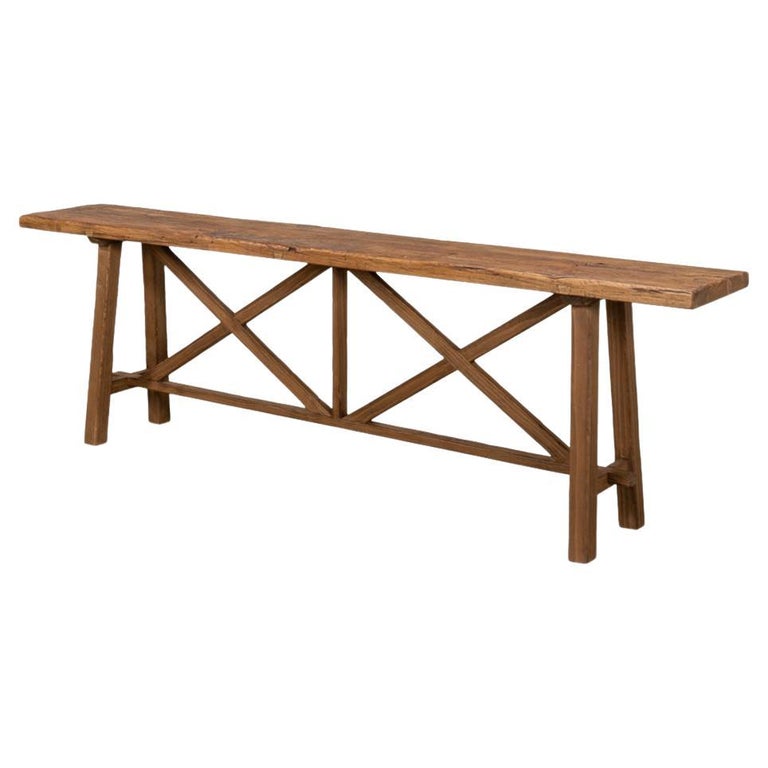 Modern Reclaimed Wood Console Table For Sale at 1stDibs