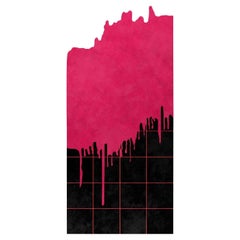 The Moderns Rectangular Abstract Shape Hand-Tufted Rug Pink & Black (tapis touffeté à la main)