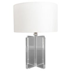 Lámpara de mesa acrílica rectangular moderna