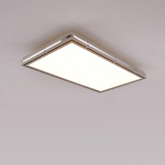 Modern Rectangular, Chrome-Plated Ceiling Light, LED Panel by GMD Berlin, 2018