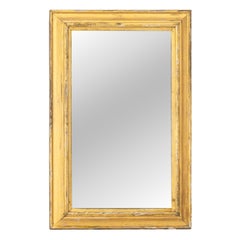Modern Giltwood Framed Wall Mirror, Rectangular Design