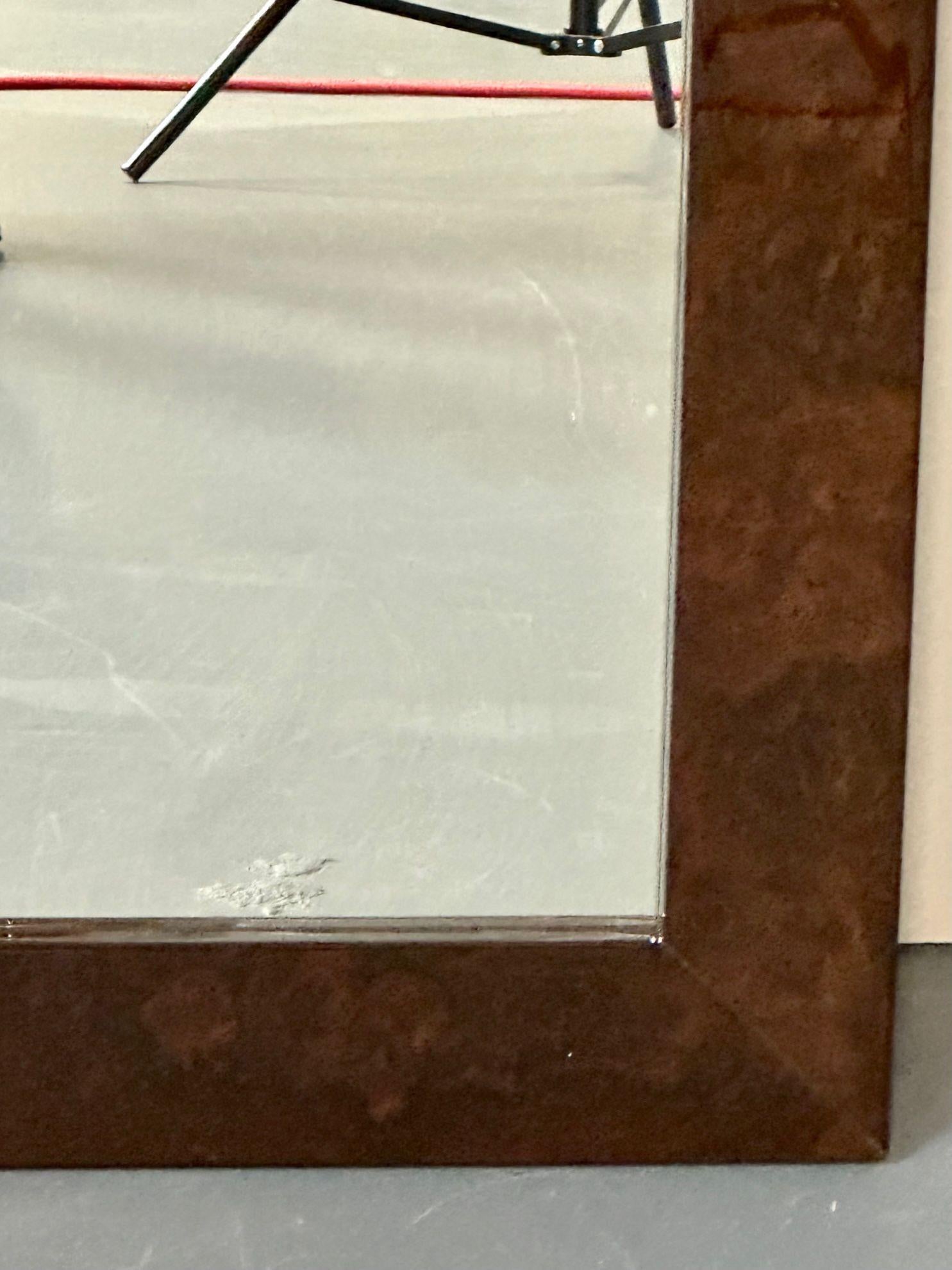 Moderner rechteckiger lackierter Schildpatt-Wand-/Konsolenspiegel, hergestellt in Italien (21. Jahrhundert und zeitgenössisch) im Angebot